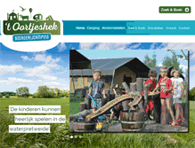 Tablet Screenshot of campinghetoortjeshek.nl